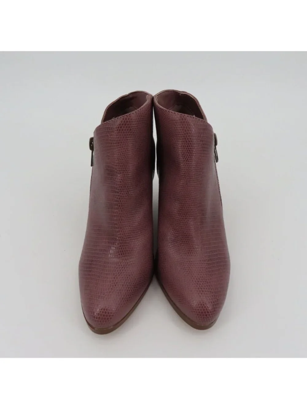 Journee Collection Women 9 GLAM True Comfort Foam Purple Wedge Zip Booties Shoes